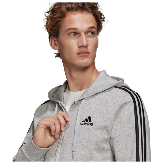 Adidas Ανδρική ζακέτα Essentials French Terry 3-Stripes Full-Zip Hoodie